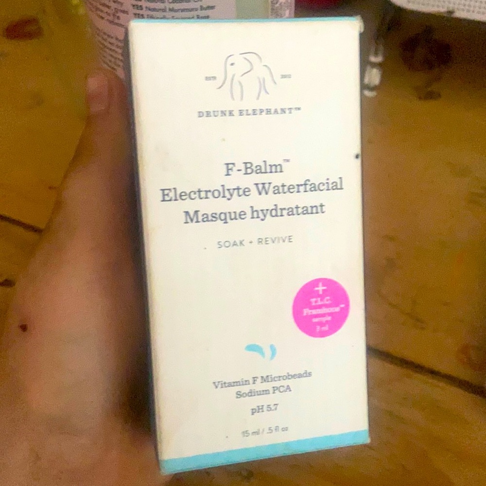 F-Balm waterfacial hydrantant masque blue 15ml 5oz  t.l.c night serum 3ml sample
